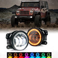 7" RGB Headlights with Chasing Halo for Jeep Wrangler| Exhibit Series