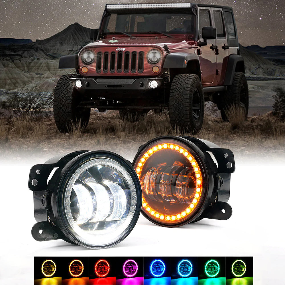 Xprite 4 Inch RGB LED Halo Fog Lights | Escapade Series