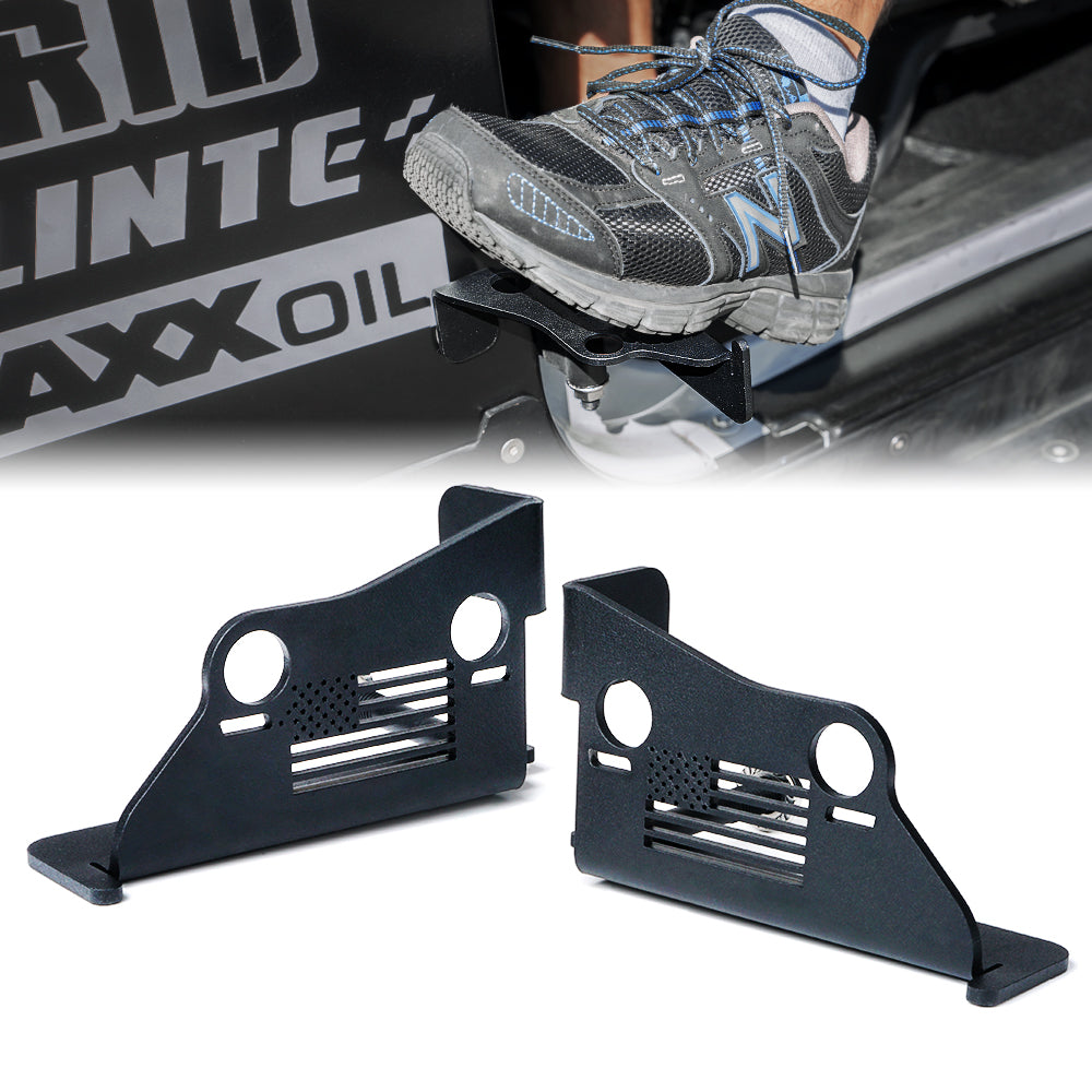 Xprite Front Foot Pegs with Flag Grille 2007-2018 Wrangler J