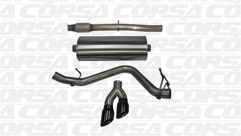 Corsa Performance 14 GMC Sierra/Chevy Silv 1500 Crew Cab/Short Bed 5.3L V8 Black Sport