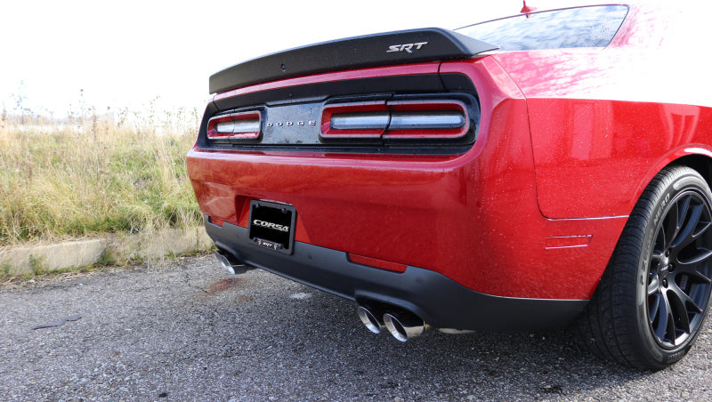 Corsa Performance 15-17 Dodge Challenger Hellcat Dual Rear Exit Sport Exhaust w/ 3.5in