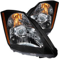 Anzo 2003-2005 Nissan 350Z Crystal Headlights Black