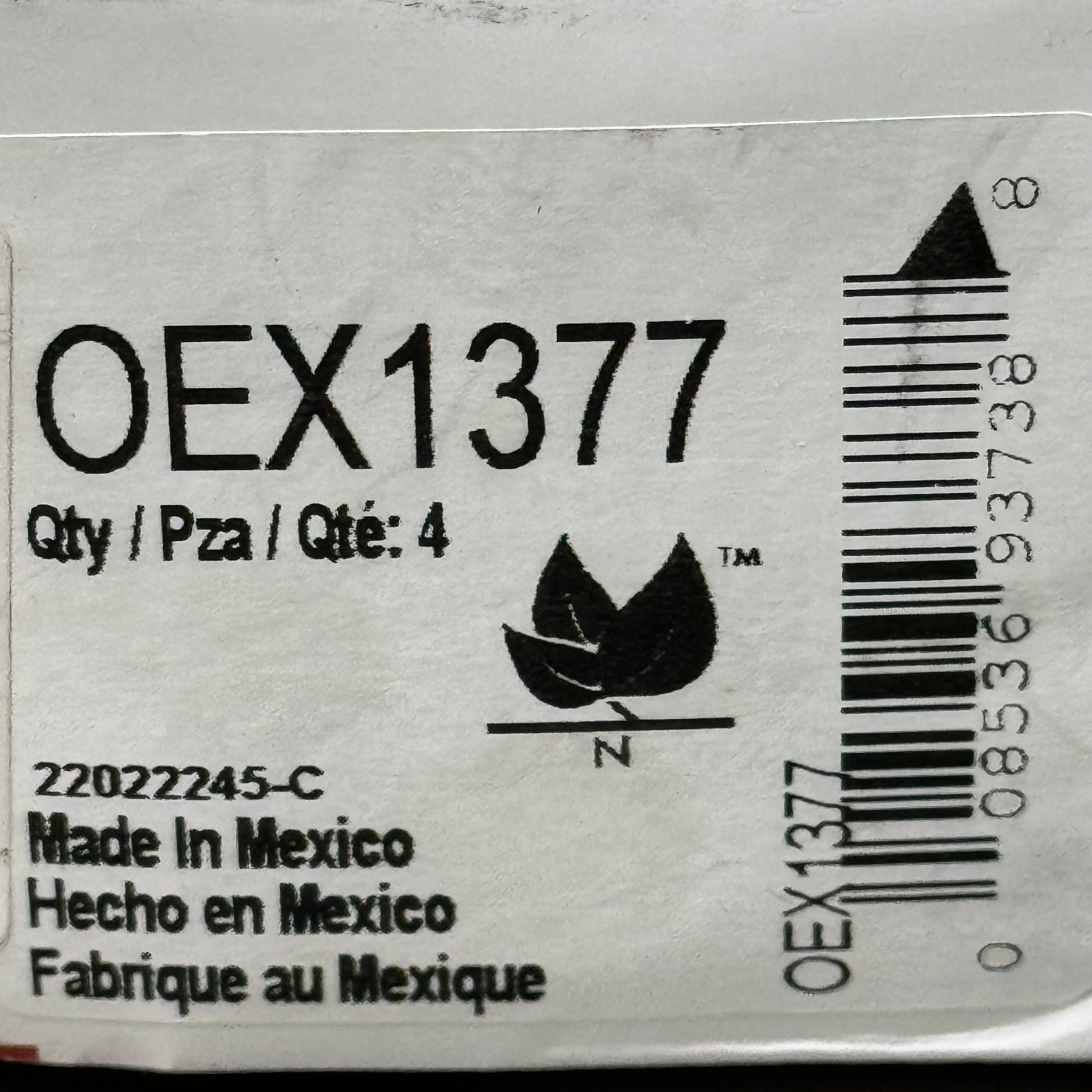 WAGNER OEx Ceramic Disc Brake Pad Set 4 1/2" x 2" Grey OEX1377