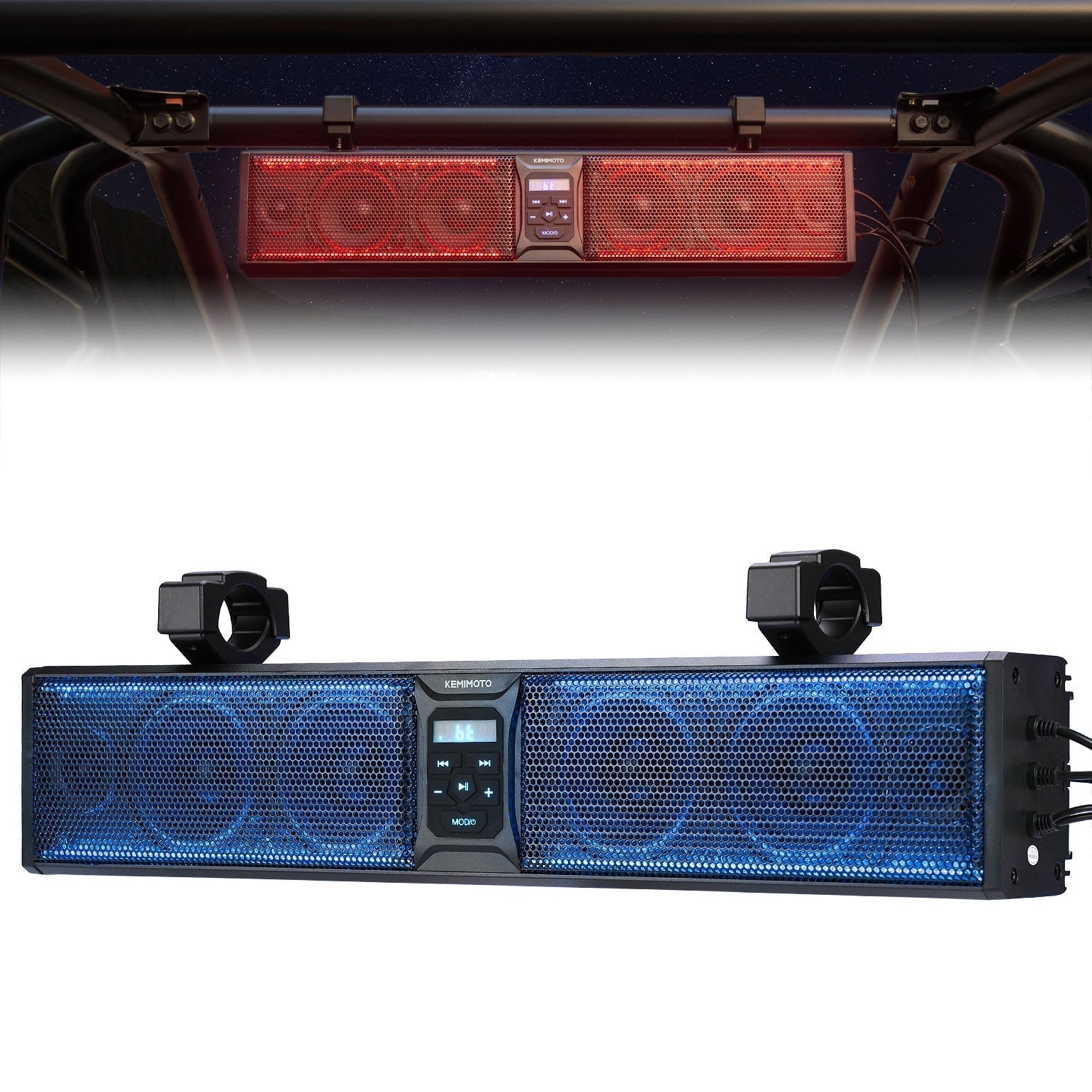 Kemimoto 6 Speaker 26 Inch RGB Bluetooth Sound Bar Maverick/X3/