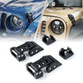 Xprite Black Aluminum Hood Latch Kit 2007-2018 Wrangler JK &