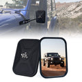 Xprite Black Aluminum Side Mirrors Doorless 2018+ Wrangler JL JLU