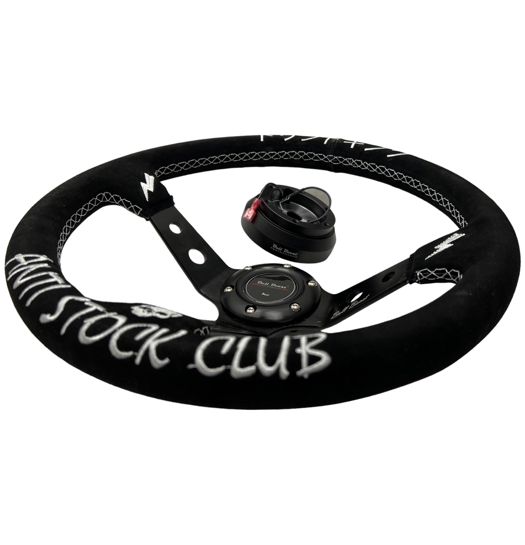 Racing Deep Dish Steering Wheel + Short Hub Adapter Boss Kit For Toyota
