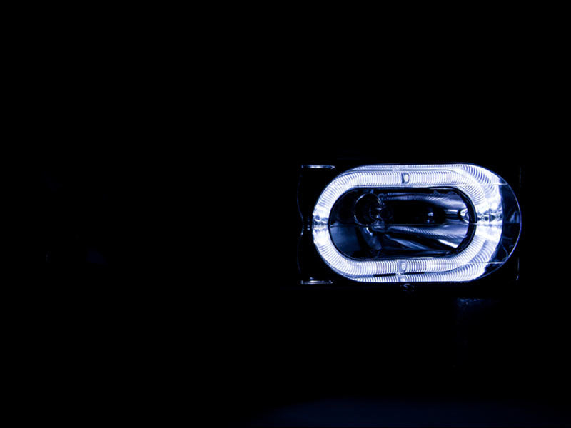 Anzo Black Crystal Halo Headlights 1992-1999 Chevy Suburban