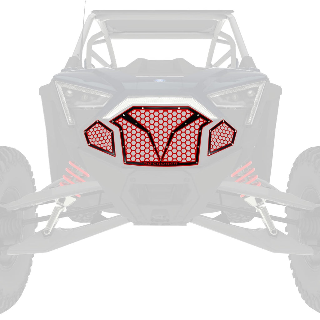 3 Piece Laser Cut Steel Grille RZR PRO R & Turbo R