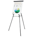 Universal 3-Leg Telescoping Easel with Pad Retainer, Adjusts 34" to 64", Aluminum, Black
