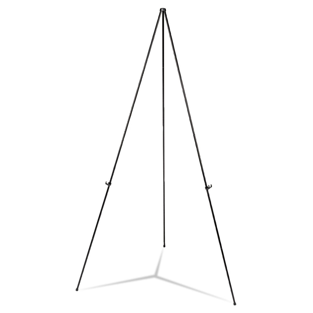 Universal Heavy-Duty Instant Setup Foldaway Easel, Adjusts 25" to 63" High, Aluminum, Black