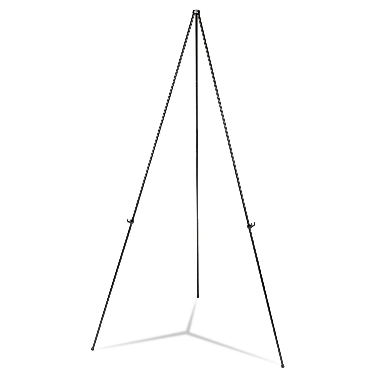 Universal Heavy-Duty Instant Setup Foldaway Easel, Adjusts 25" to 63" High, Aluminum, Black