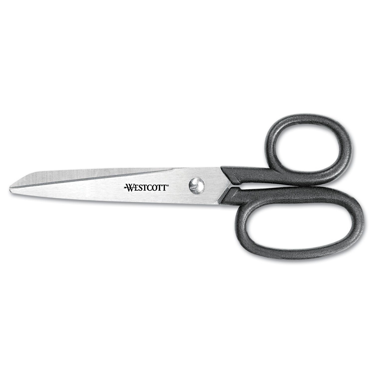 Westcott Kleencut Stainless Steel Shears, 6" Long, 2.75" Cut Length, Black Straight Handle
