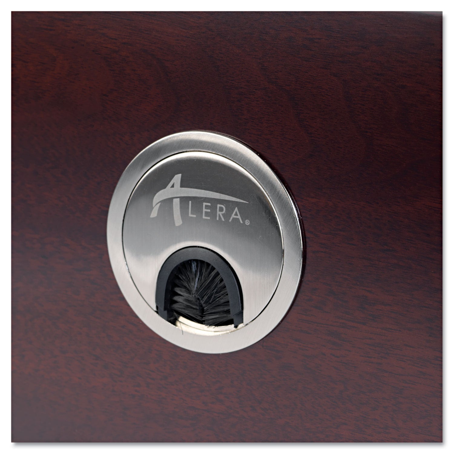 Alera Valencia Series Optional Grommets, 2.63" Diameter, Silver Metal, 2/Pack