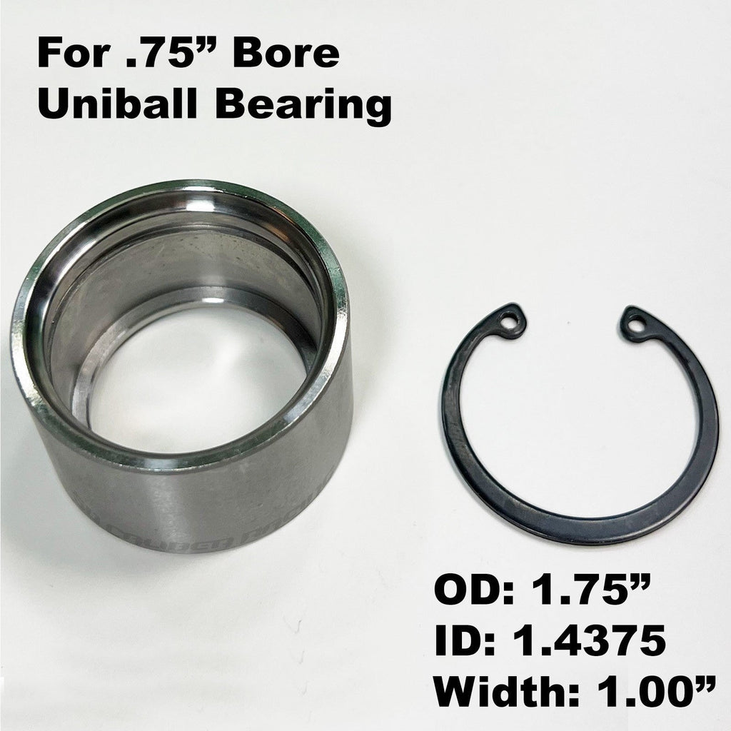 Chromoly Uniball Cups with Snap Ring
