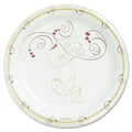 Dart Symphony Paper Dinnerware, Mediumweight Plate, 8.5" dia, Tan, 125/Pack