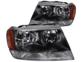 Anzo 1999-2004 Jeep Grand Cherokee Crystal Headlights Black