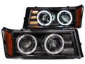 Anzo 2004-2012 Chevrolet Colorado Projector Headlights w/ Halo Black