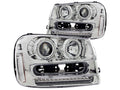 Anzo 2002-2009 Chevrolet Trailblazer Projector Headlights w/ Halo Chrome