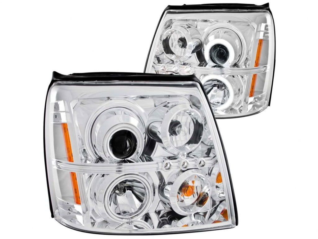 Anzo 2002-2006 Cadillac Escalade Projector Headlights w/ Halo Chrome (CCFL)