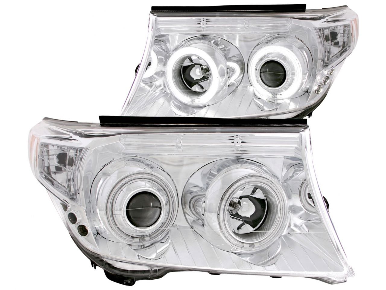 Anzo 2008-2009 Toyota Land Cruiser Projector Headlights w/Halo Chrome CCFL
