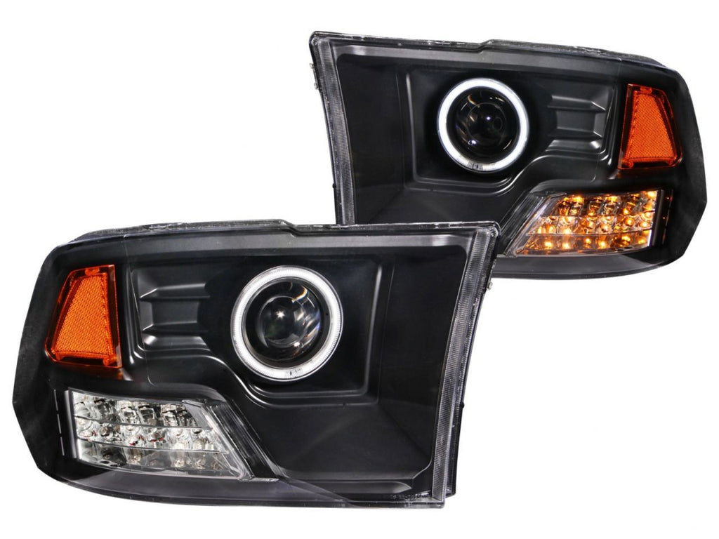 Anzo 2009-2015 Dodge Ram 1500 Projector Headlights w/ Halo Black (CCFL)