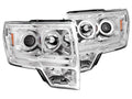 Anzo 2009-2014 Ford F-150 Projector Headlights w/ Halo Chrome (CCFL)