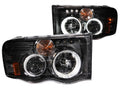 Anzo 2002-2005 Dodge Ram 1500 Projector Headlights w/ Halo Black (CCFL) G2