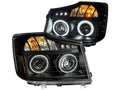 Anzo 2008-2015 Nissan Titan Projector Headlights w/ Halo Black (CCFL)