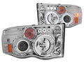 Anzo 2002-2005 Dodge Ram 1500 Projector Headlights w/ Halo Chrome G2