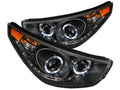 Anzo 2010-2014 Hyundai Tucson Projector Headlights w/ 2 Halos Black