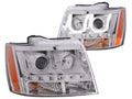 Anzo 2007-2013 Chevrolet Avalanche Projector Headlights w/ U-Bar Chrome
