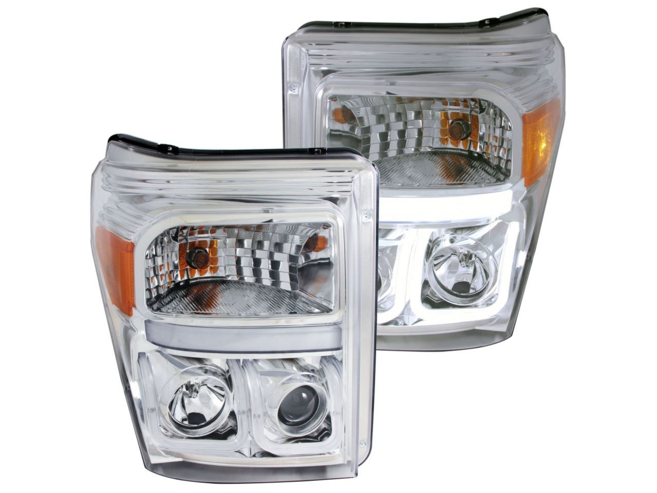 Anzo 2011-2015 Ford F-250 Projector Headlights w/ U-Bar Chrome