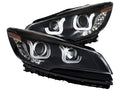 Anzo 2013-2015 Ford Escape Projector Headlights w/ U-Bar Black