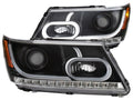 Anzo 2009-2014 Dodge Journey Projector Headlights w/Plank Style Design Blck