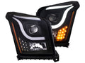 Anzo 2015-2016 GMC Yukon Projector Headlights w/ Plank Style Design Black