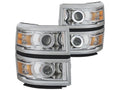 Anzo 2014-2015 Chevrolet Silverado Projector Headlights w/ Halo Chrome