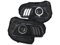 Anzo 2014-2016 Jeep Cherokee Projector Headlights Black Clear w/ White