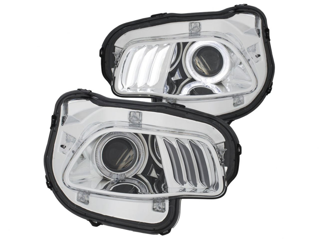 Anzo Jeep Cherokee 14-18 Projector H.L Chrome Clear With LED Halo