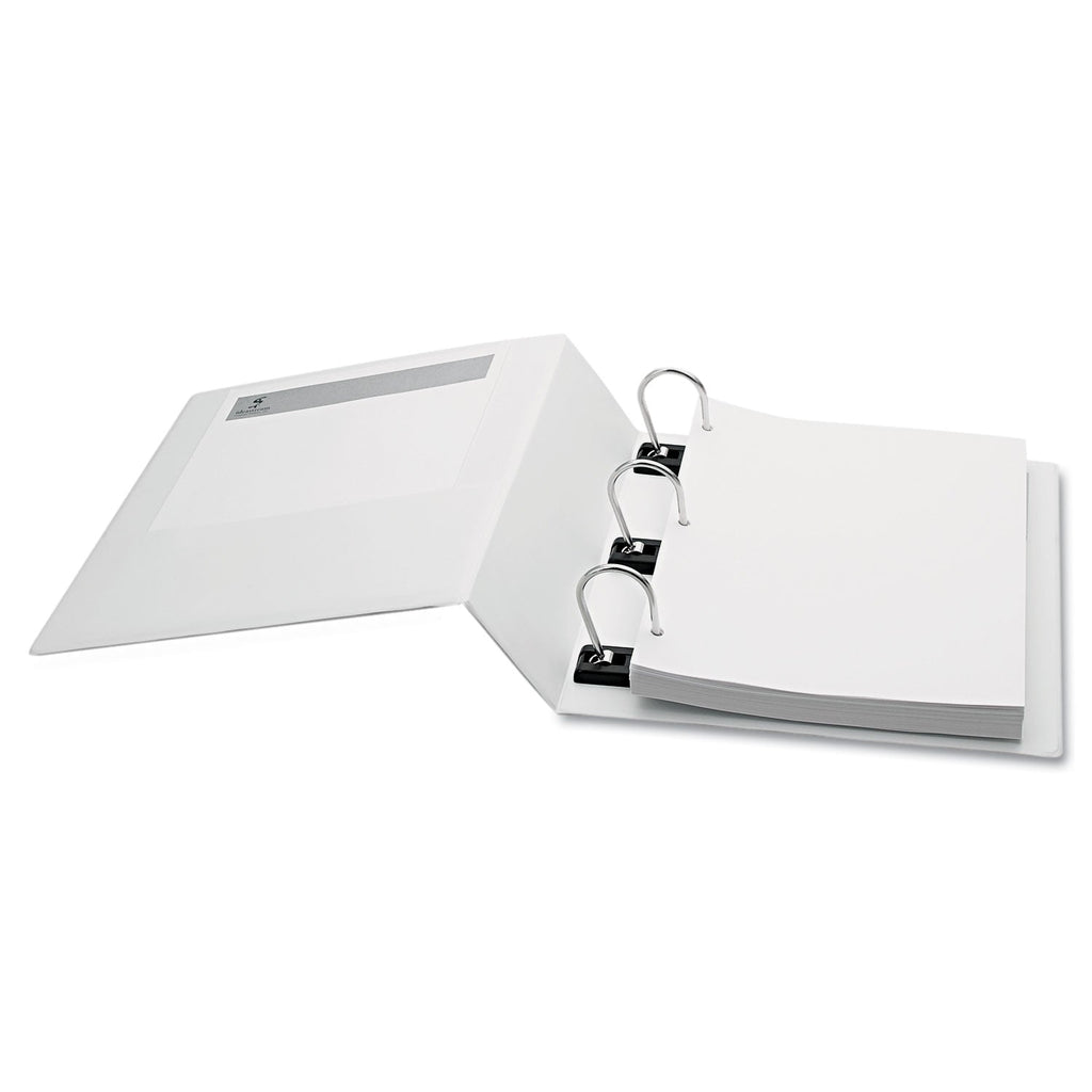 find It Gapless Loop Ring View Binder, 3 Rings, 4" Capacity, 11 x 8.5, White