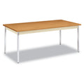 HON Utility Table, Rectangular, 72w x 36d x 29h, Harvest/Putty