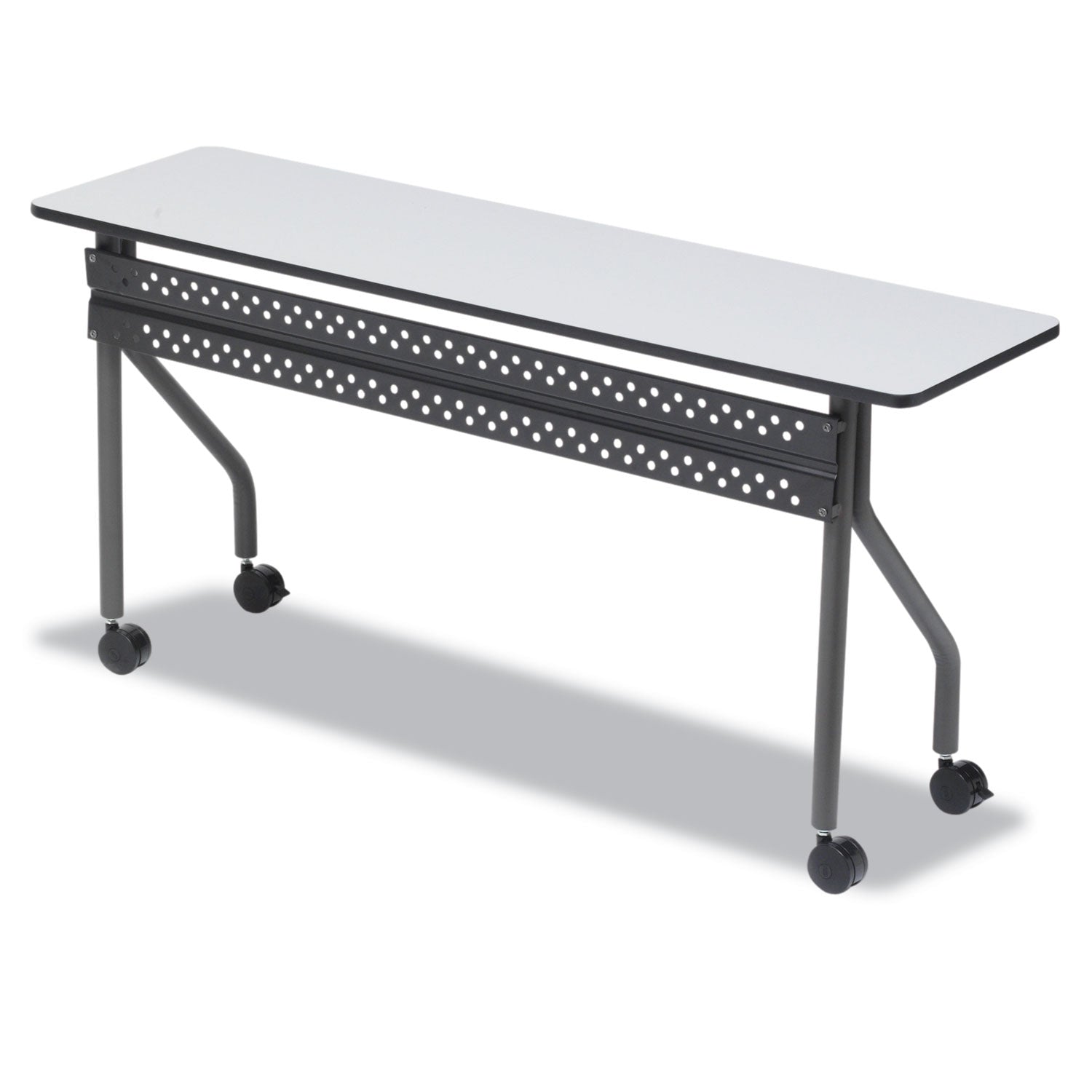 Iceberg OfficeWorks Mobile Training Table, Rectangular, 72w x 18d x 29h, Gray/Charcoal