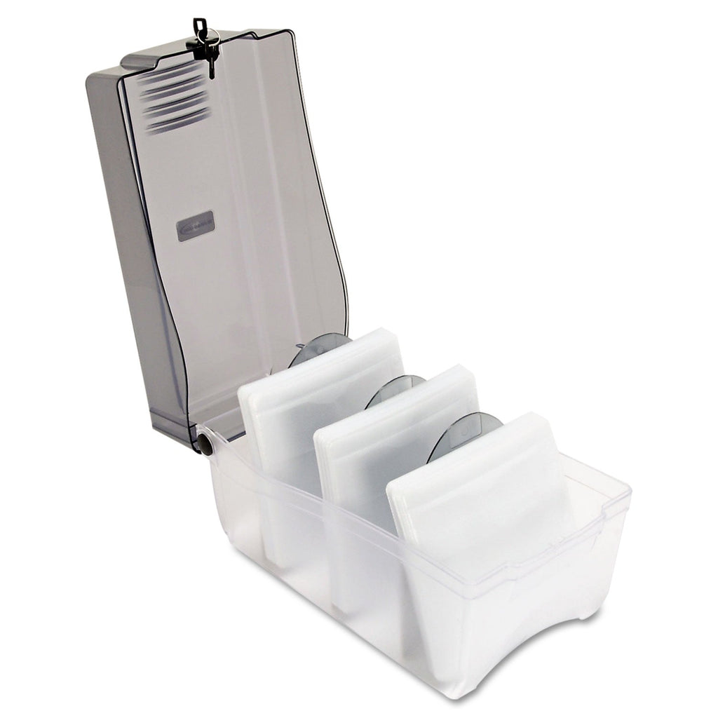 Innovera CD/DVD Storage Case, Holds 150 Discs, Clear/Smoke