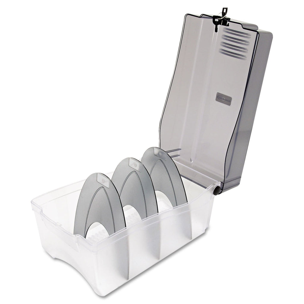 Innovera CD/DVD Storage Case, Holds 150 Discs, Clear/Smoke