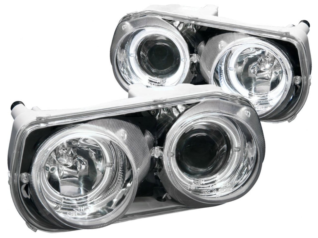 Anzo 1994-1997 Acura Integra Projector Headlights w/ Halo Chrome