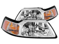 Anzo 1999-2004 Ford Mustang Crystal Headlights Chrome