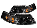 Anzo 1999-2004 Ford Mustang Projector Headlights Black
