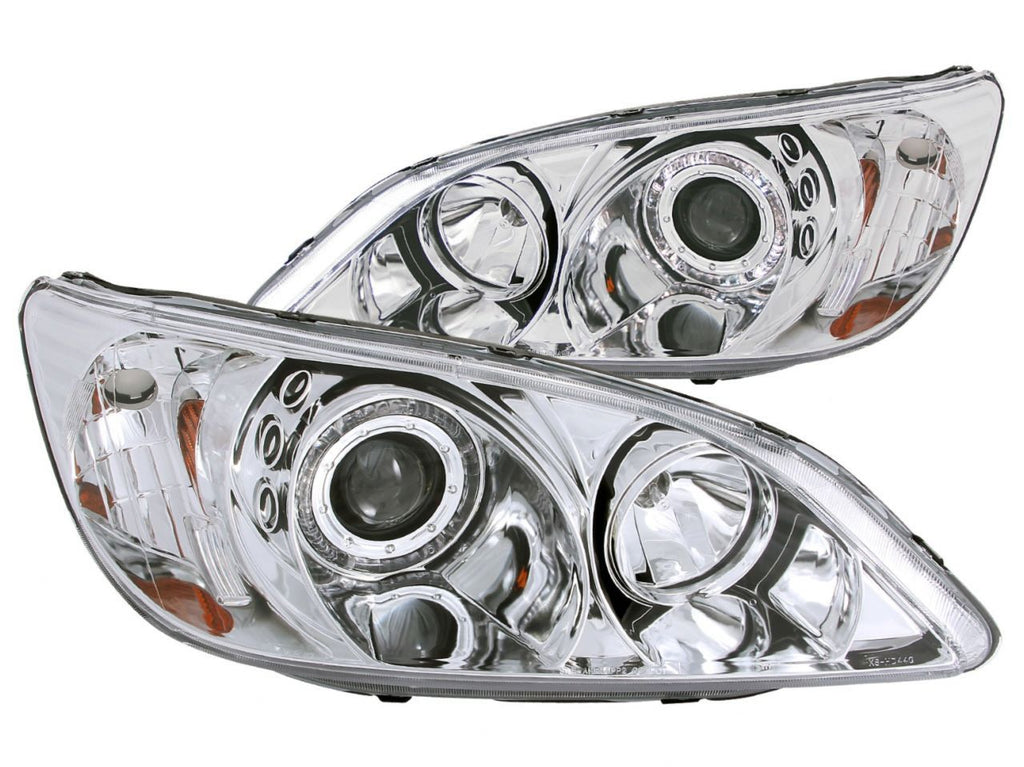 Anzo 2004-2005 Honda Civic Projector Headlights w/ Halo Chrome