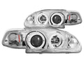 Anzo 1992-1995 Honda Civic Projector Headlights w/ Halo Chrome 1pc