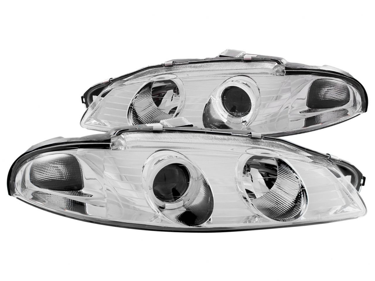 Anzo 1997-1999 Mitsubishi Eclipse Projector Headlights w/ Halo Chrome